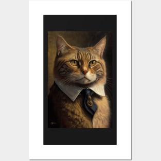 A Distinguished cat portrait Posters and Art